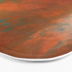 Aesthetic Copper and Aqua Blue Rust Bath Mat Gallery Image 3
