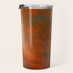 Aesthetic Copper and Aqua Blue Rust Travel Mug Gallery Image 3