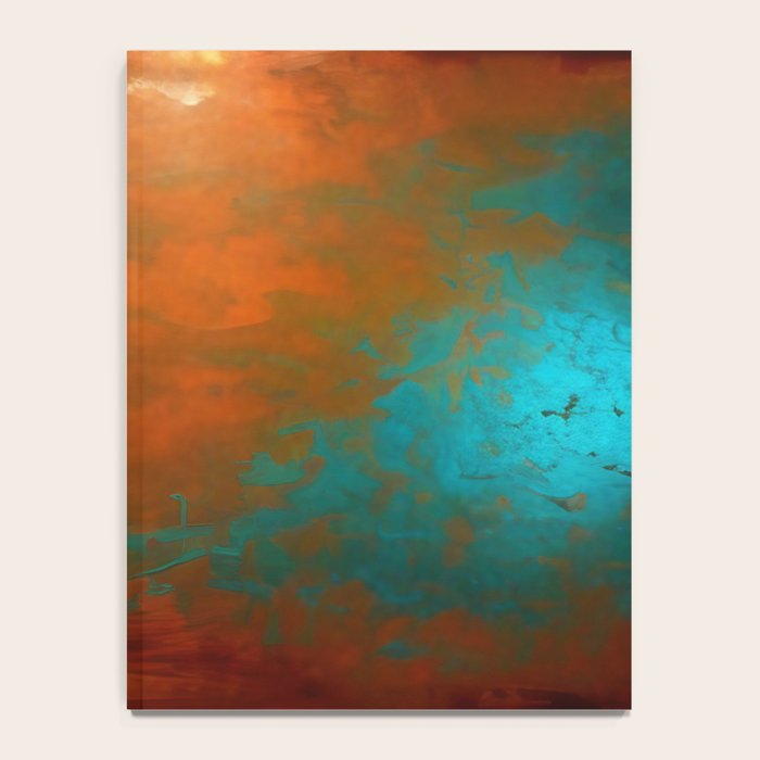 Aesthetic Copper and Aqua Blue Rust Notebook Gallery Image 4