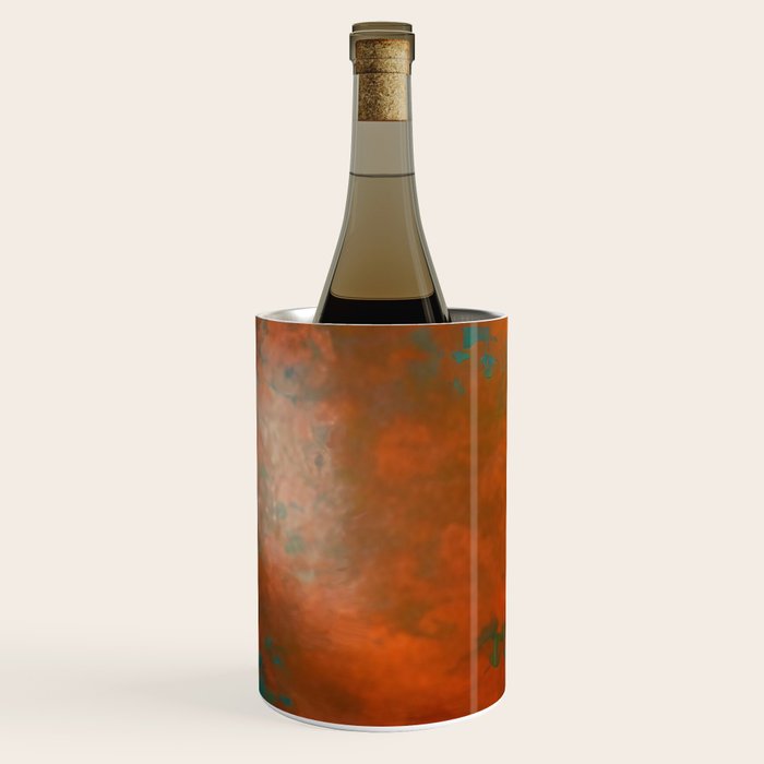 Aesthetic Copper and Aqua Blue Rust Wine Chiller Gallery Image 2