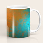 Aesthetic Copper and Aqua Blue Rust Coffee Mug Gallery Image 1