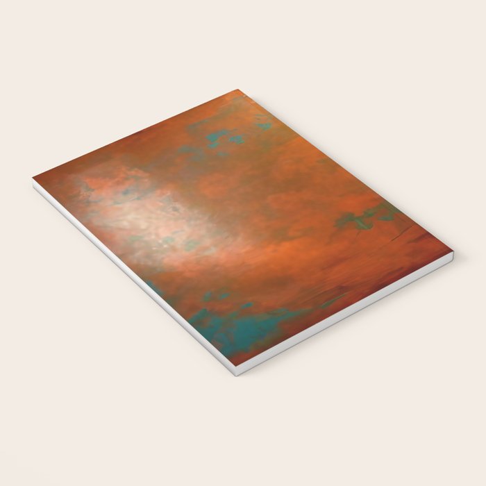 Aesthetic Copper and Aqua Blue Rust Notebook Gallery Image 3