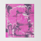 marble tie dye: bright pink Throw Blanket Gallery Image 2