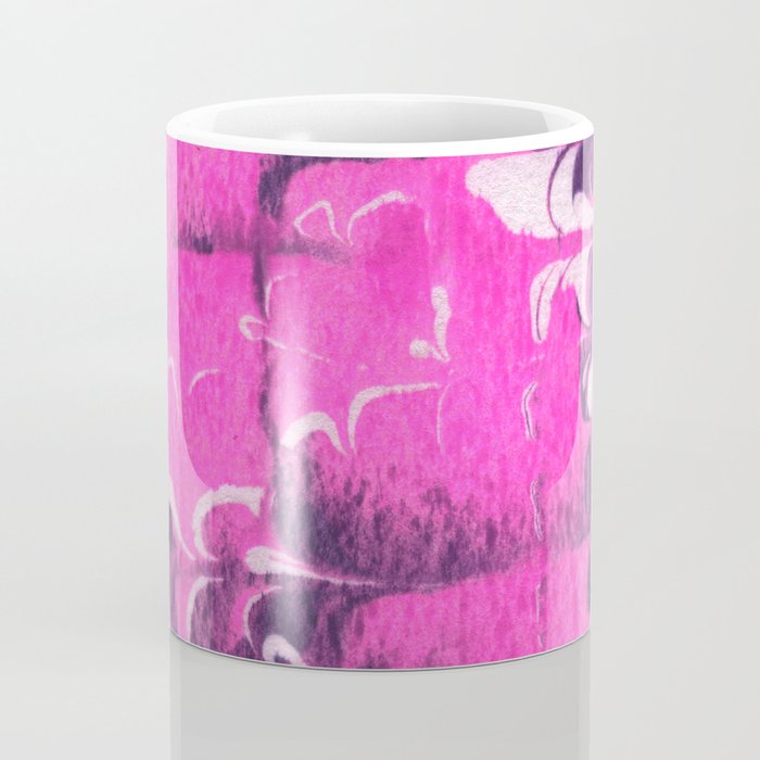 marble tie dye: bright pink Coffee Mug Gallery Image 4