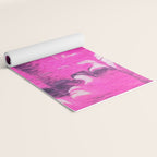 marble tie dye: bright pink Yoga Mat Gallery Image 2