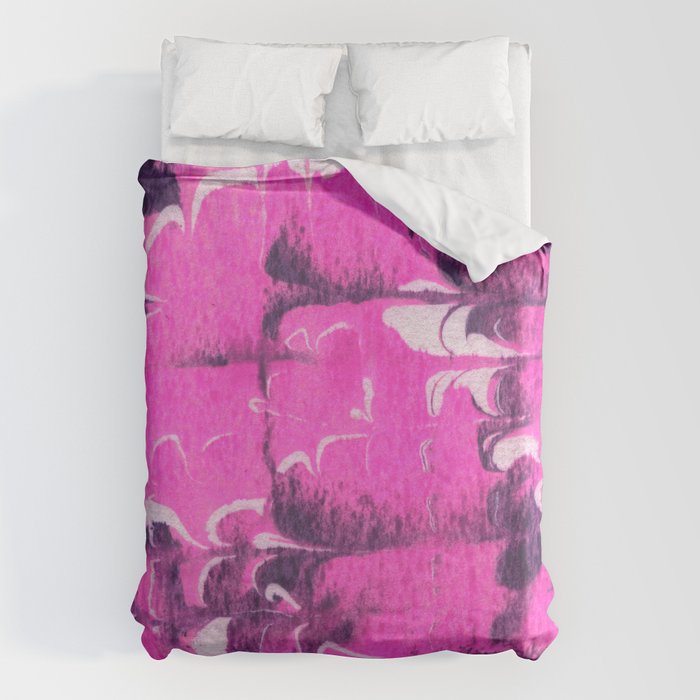 marble tie dye: bright pink Duvet Cover Gallery Image 1