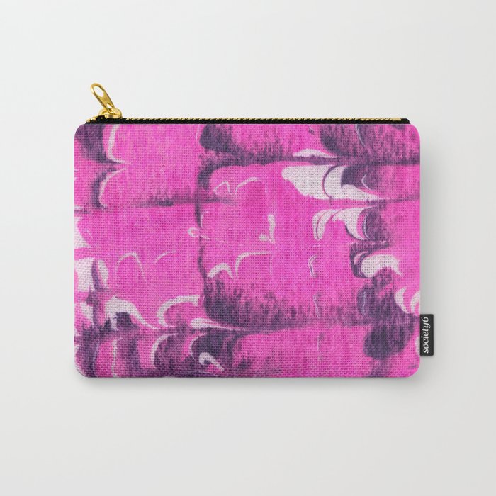 marble tie dye: bright pink Carry All Pouch Gallery Image 1