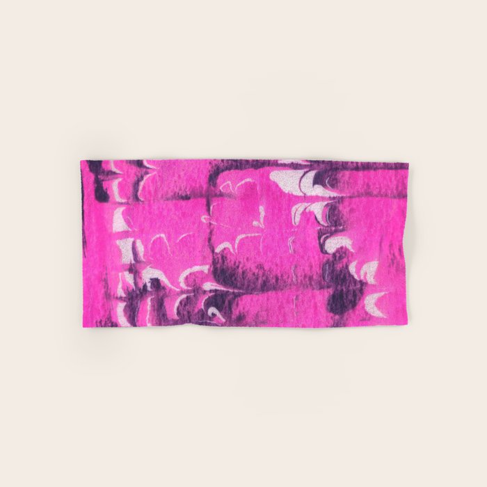 marble tie dye: bright pink Bath Towel Gallery Image 1