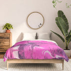 marble tie dye: bright pink Comforter Gallery Image 3