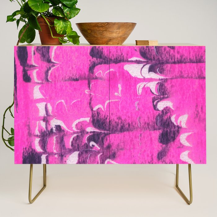 marble tie dye: bright pink Credenza Gallery Image 1