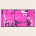 marble tie dye: bright pink Desk Mat Gallery Image 3