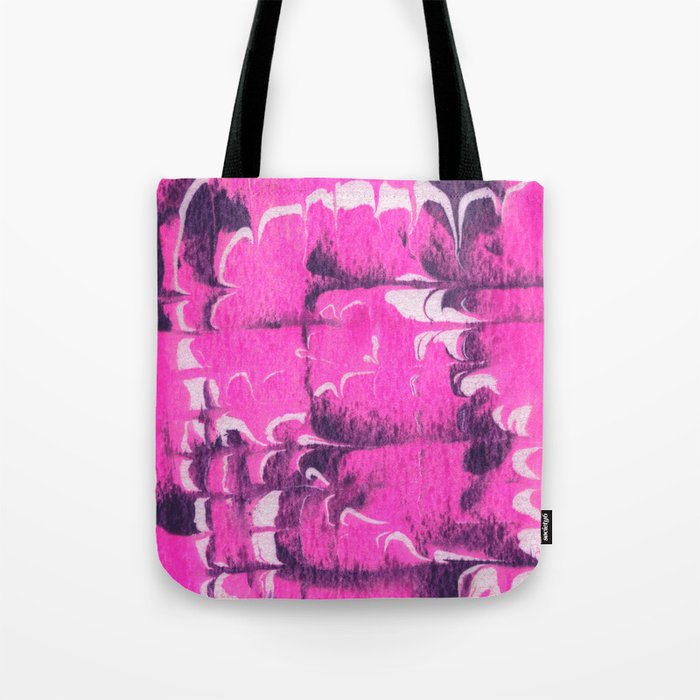 marble tie dye: bright pink Tote Bag Gallery Image 1