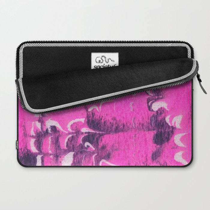 marble tie dye: bright pink Laptop Sleeve Gallery Image 2