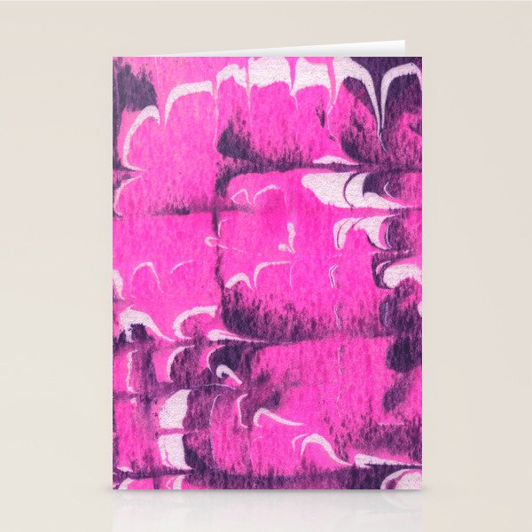 marble tie dye: bright pink Stationery Card Gallery Image 2