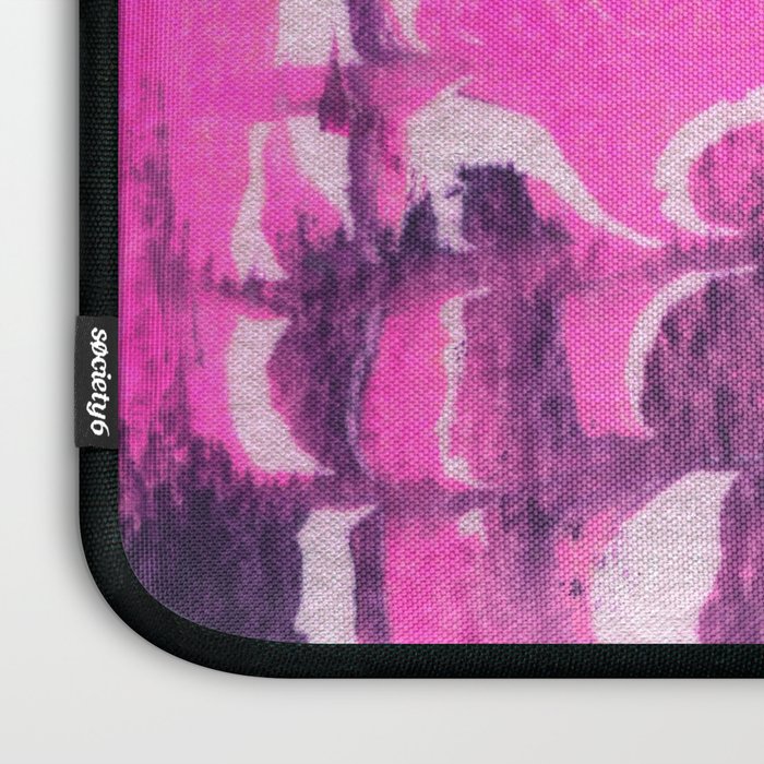 marble tie dye: bright pink Laptop Sleeve Gallery Image 3