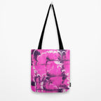 marble tie dye: bright pink Tote Bag Gallery Image 2