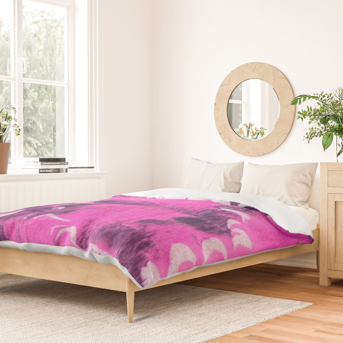 marble tie dye: bright pink Duvet Cover Gallery Image 2