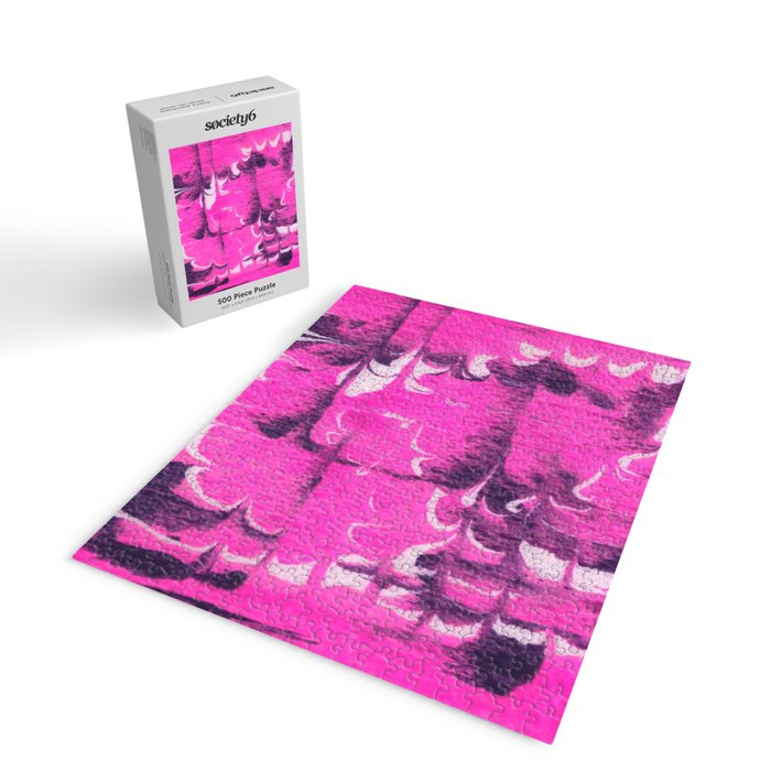 marble tie dye: bright pink Jigsaw Puzzle Gallery Image 2
