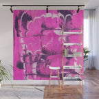 marble tie dye: bright pink Wall Mural Gallery Image 1