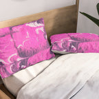 marble tie dye: bright pink Pillow Sham Gallery Image 2