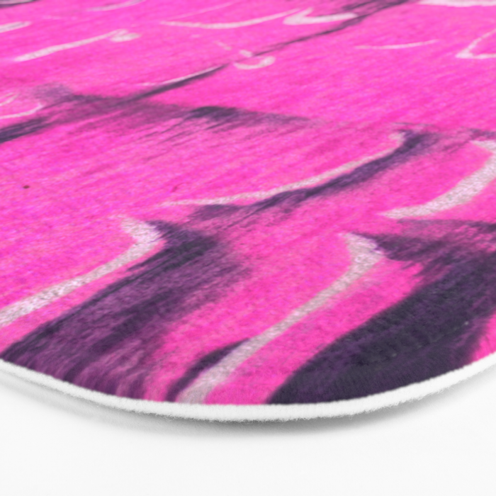 marble tie dye: bright pink Bath Mat Gallery Image 3