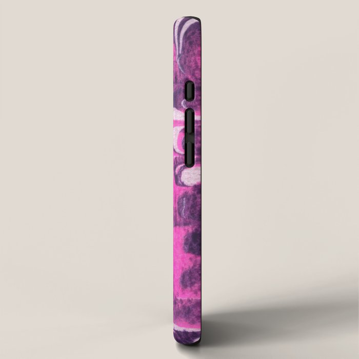 marble tie dye: bright pink iPhone Case Gallery Image 2