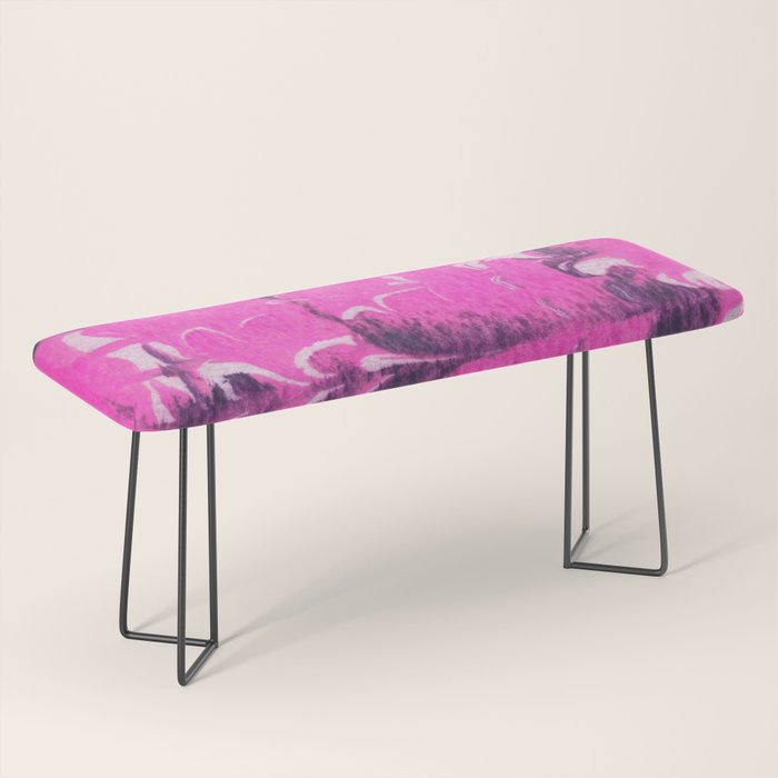 marble tie dye: bright pink Bench Gallery Image 1