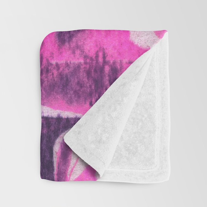 marble tie dye: bright pink Throw Blanket Gallery Image 3