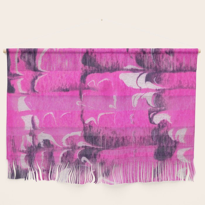 marble tie dye: bright pink Wall Hanging Gallery Image 1