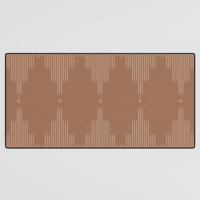 Southwestern Minimalist - Camel Brown Desk Mat Gallery Image 3