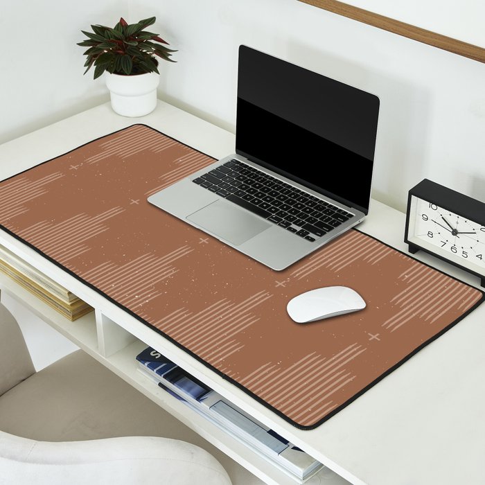 Southwestern Minimalist - Camel Brown Desk Mat Gallery Image 2