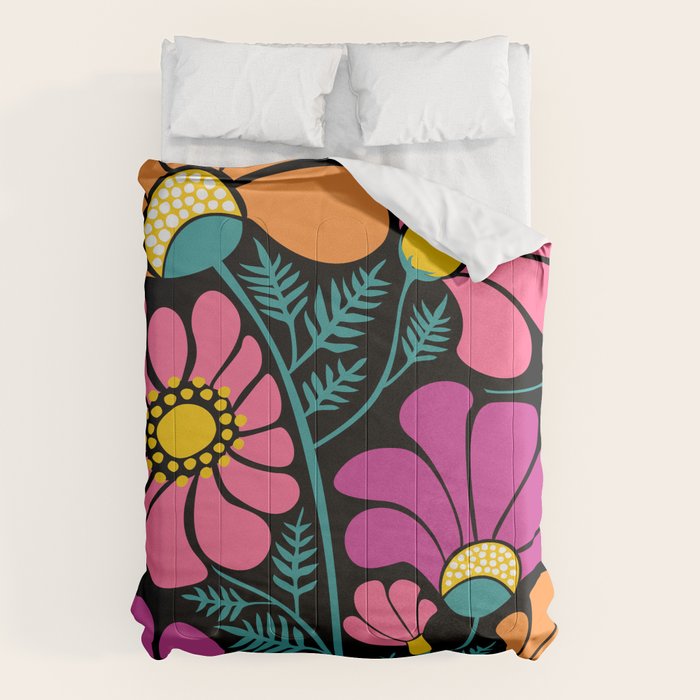 70s Disco Garden Comforter Gallery Image 1