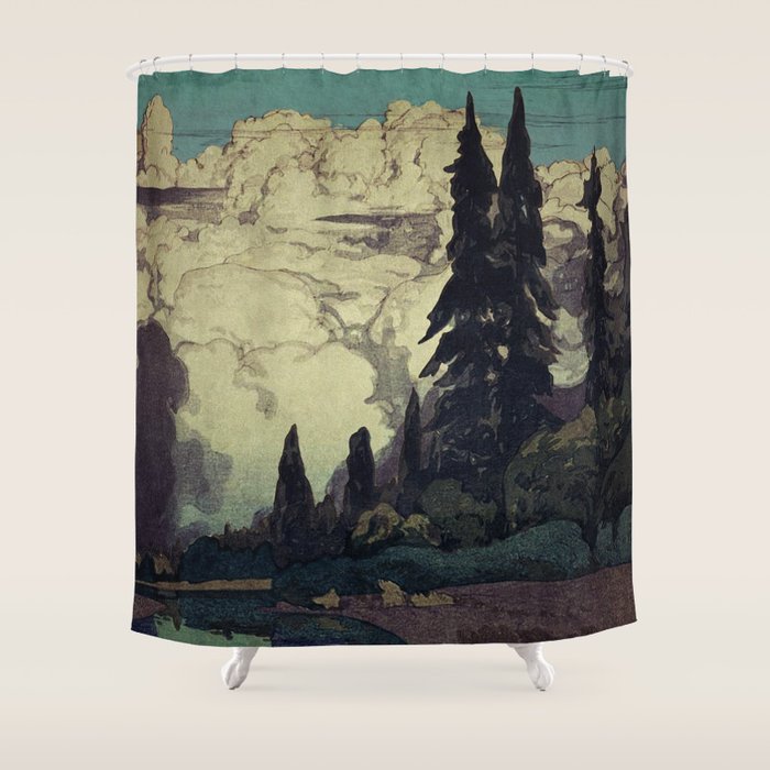 The Pending Storm at Hike Shower Curtain Gallery Image 1