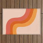 Retro Stripes Outdoor Rug Gallery Image 1