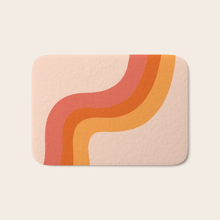 Retro Stripes Bath Mat Gallery Image 1