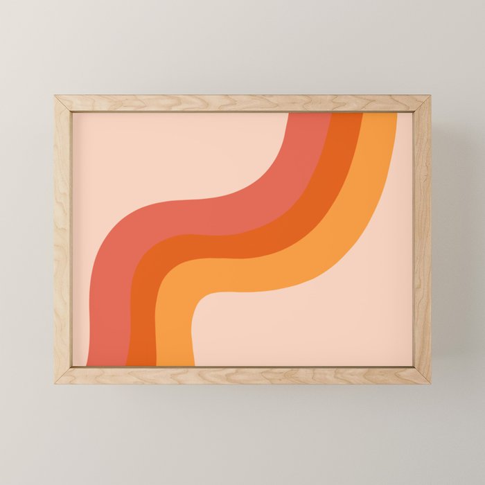 Retro Stripes Mini Art Print Gallery Image 1