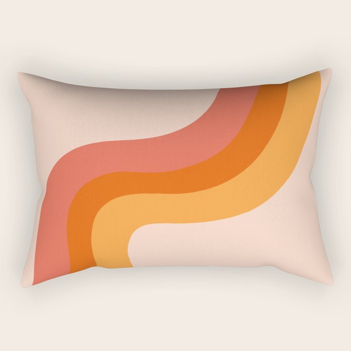 Retro Stripes Rectangular Pillow Gallery Image 2