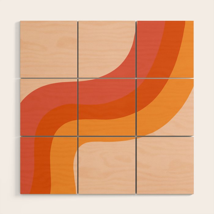 Retro Stripes Wood Wall Art Gallery Image 1