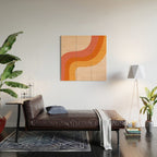 Retro Stripes Wood Wall Art Gallery Image 2