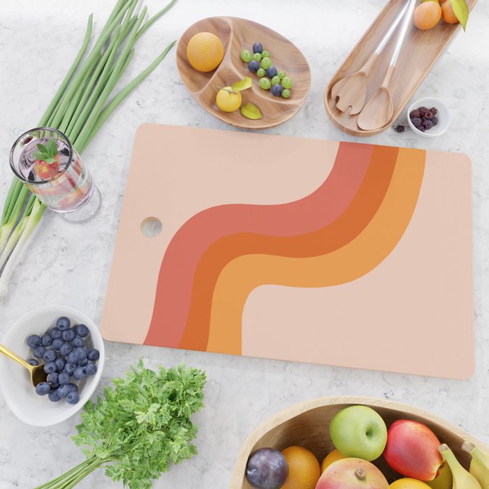 Retro Stripes Cutting Board Gallery Image 2