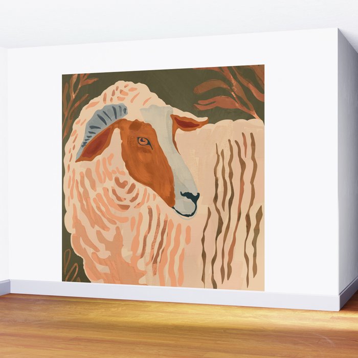 Abstract Rustic Ram 3 Wall Mural Gallery Image 2