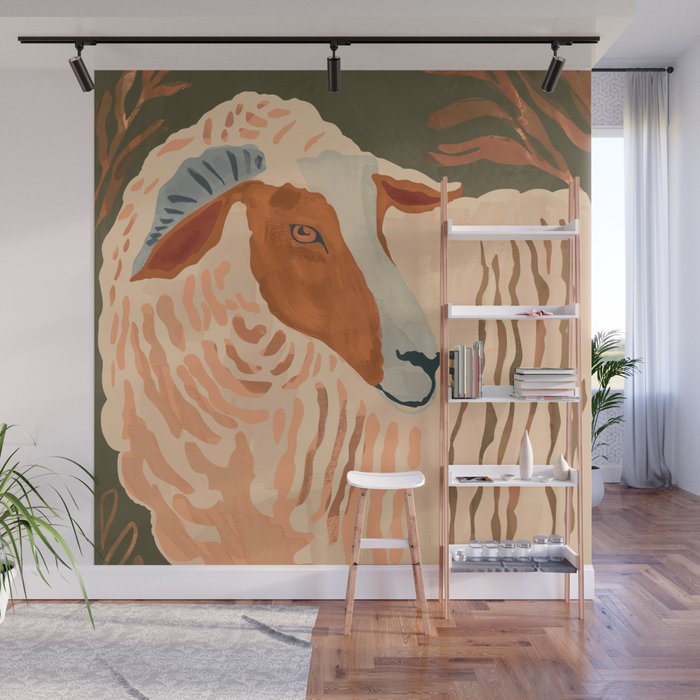 Abstract Rustic Ram 3 Wall Mural Gallery Image 1