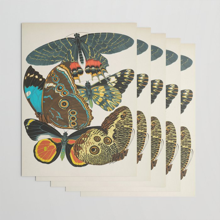 Vintage Butterfly Illustration EA Seguy Papillon Wrapping Paper Gallery Image 3