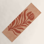 Maximalist wildflower in clay orange Yoga Mat Gallery Image 1