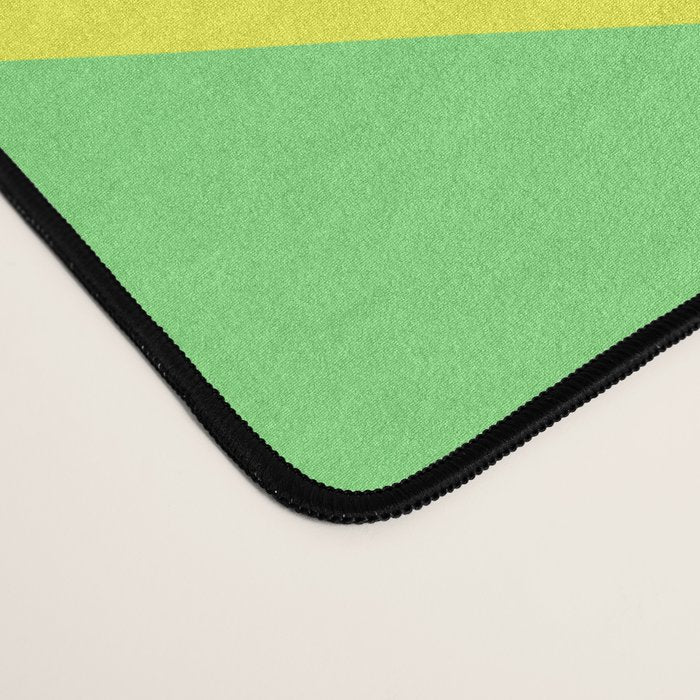 Vivid Abstract Organic Forms Neon Yellow and Green Desk Mat Gallery Image 4