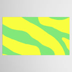 Vivid Abstract Organic Forms Neon Yellow and Green Tablecloth Gallery Image 2