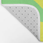 Vivid Abstract Organic Forms Neon Yellow and Green Bath Mat Gallery Image 2