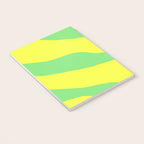 Vivid Abstract Organic Forms Neon Yellow and Green Notebook Gallery Image 3
