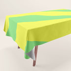 Vivid Abstract Organic Forms Neon Yellow and Green Tablecloth Gallery Image 1