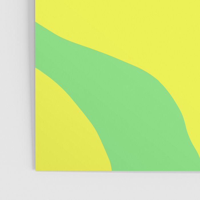 Vivid Abstract Organic Forms Neon Yellow and Green Poster Gallery Image 3